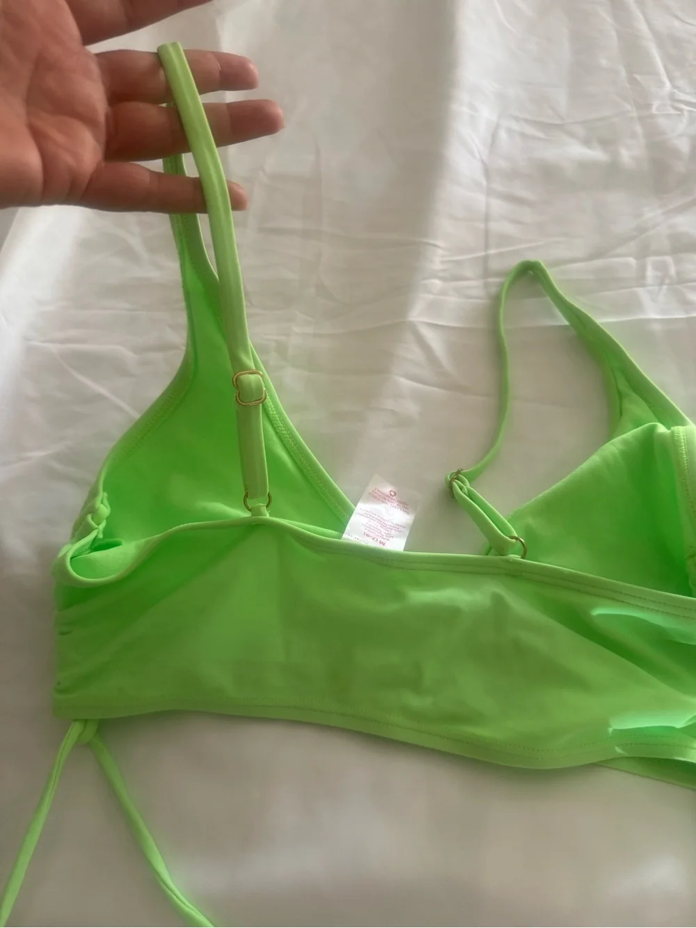 Kids Neon Green Adjustable Swim Top